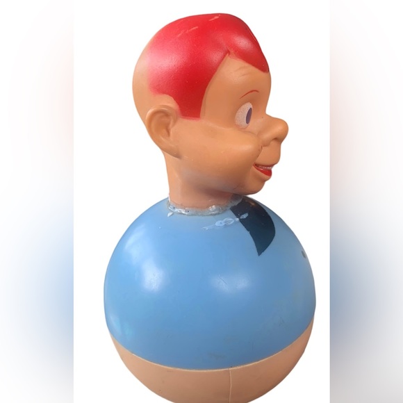🥳SOLD🙏🏻Rare Antique Collectible Howdy Doody Rattle Rolly Poly Toy 6.5” T X 4” W - Picture 3 of 7